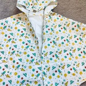 Kids Space-Themed Hooded rain poncho